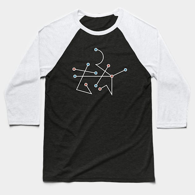 Geometric Abstraction Baseball T-Shirt by Liam Warr